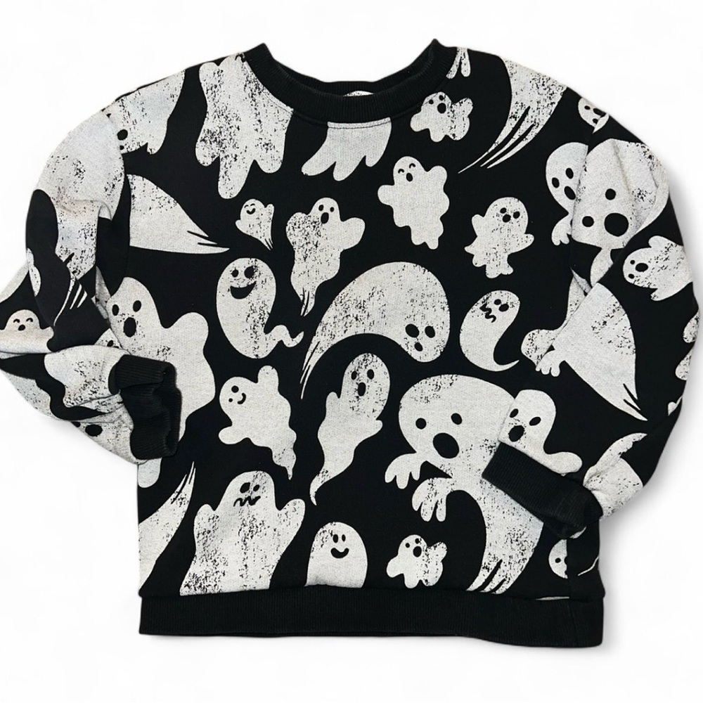 H&M Black 3-4T Ghost Crewneck Sweatshirt
